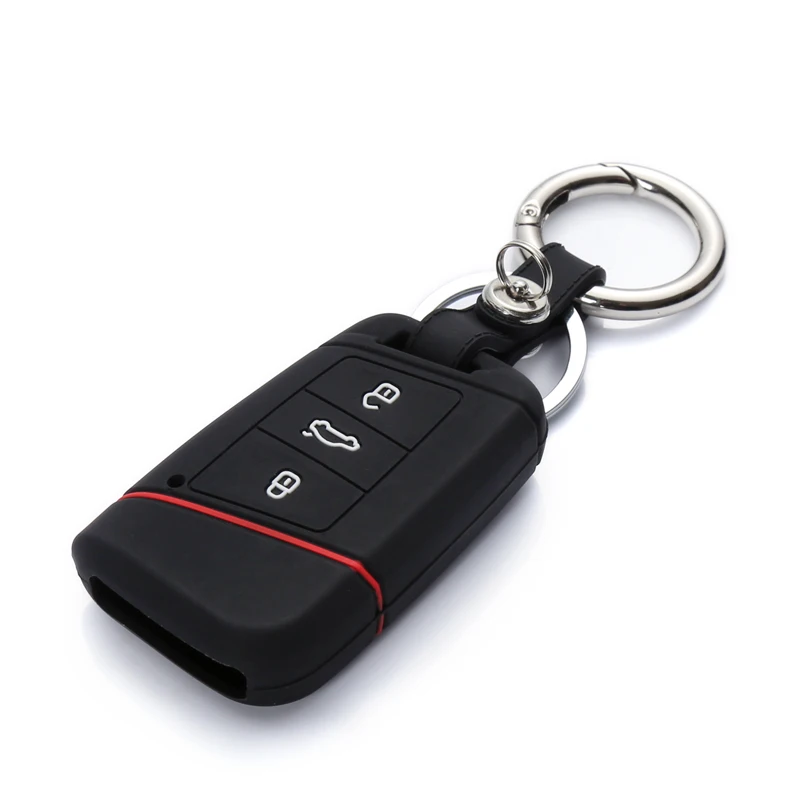 1pcs Car Remote Silicone Key Case For 2016 2017 VW Passat B8 Skoda Superb A7 Key