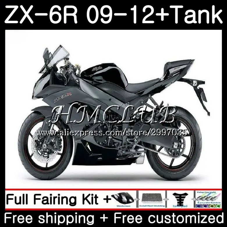 + Майка для KAWASAKI NINJA ZX636 ZX-6R 2009 2010 2011 2012 53HC. 5 ZX 636 600CC ZX 6R ZX-636 керамическая плитка пола, ZX6R 09, 10, 11, 12, обтекатель