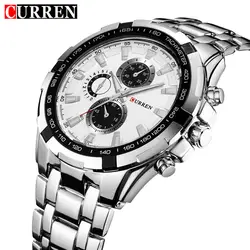 Montre Homme CURREN 8023 Для мужчин брендовые Роскошные Военная Униформа кварц мужской Часы Для мужчин спортивные часы Водонепроницаемый человек