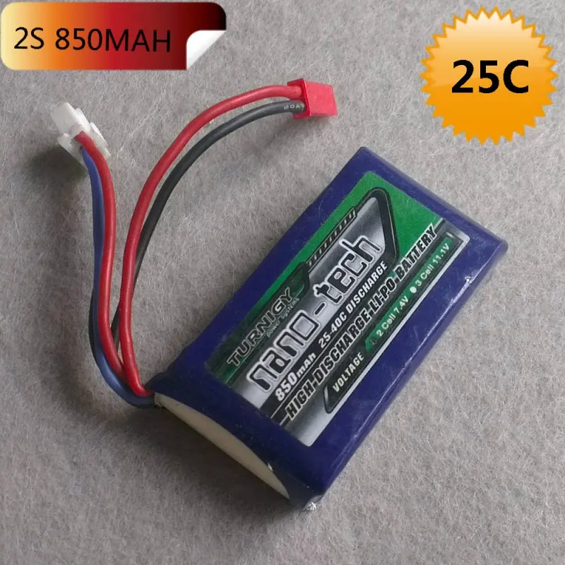 

Turnigy Nano-tech 2S 7.4V 850MAH 25C Battery For Xinxun X30 X30V WL V262 Quadcopter ALIGN T-REX250 E-SKY LAMA V2 RC Helicopter
