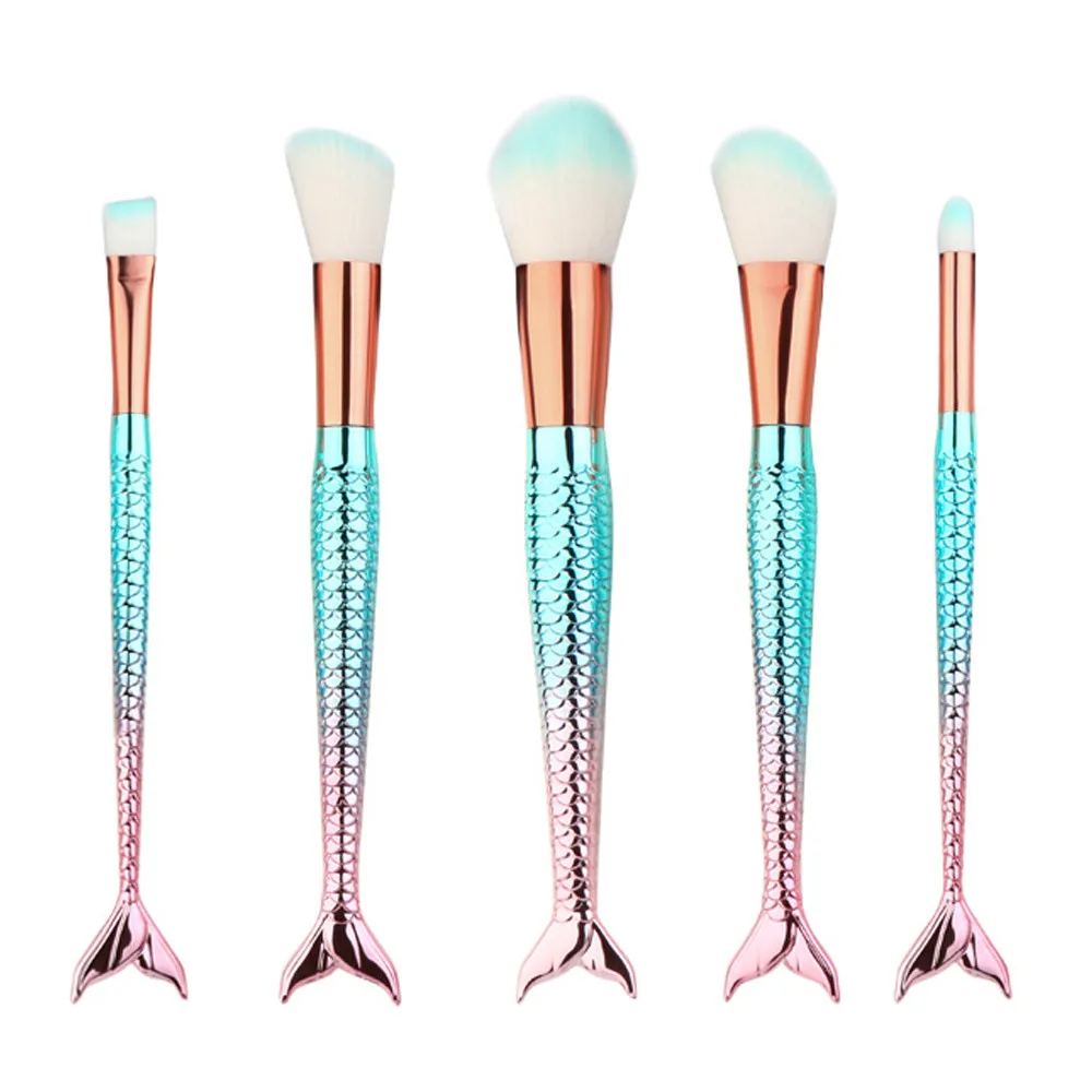 

5PCS fashion mermaid makeup foundation eyeliner blush cosmetic concealer brush brochas maquillaje 40*