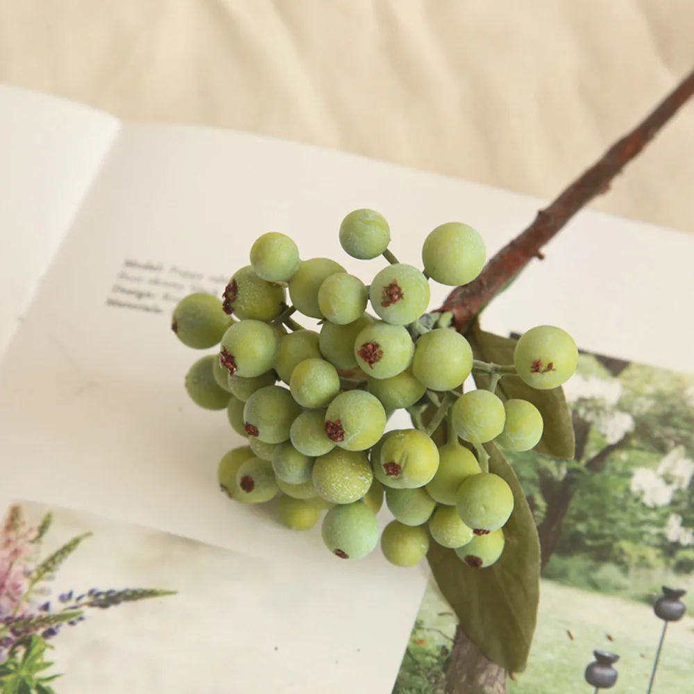 

Artificial berry simulation fruit 4 color H-Q small fake plant wedding decoration for home hotel party table accessories 1pcs