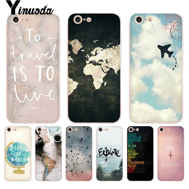 iphone 6 world map case World Map Travel Plans Transparent Case Cover For Iphone iphone 6 world map case