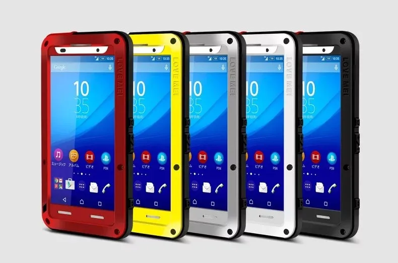 LOVE MEI мощный ударопрочный чехол для SONY Xperia Z4/Z3 Плюс/Z3+ двойной Водонепроницаемый Алюминий металлический бронированный Чехол w закаленное Стекло