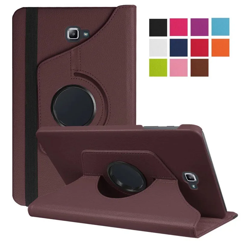 

360 Degree Rotating Stand Leather Protective Cover for Samsung Galaxy Tab A A6 10.1 2016 SM-T580 T580N T585 T585C Tablet Case