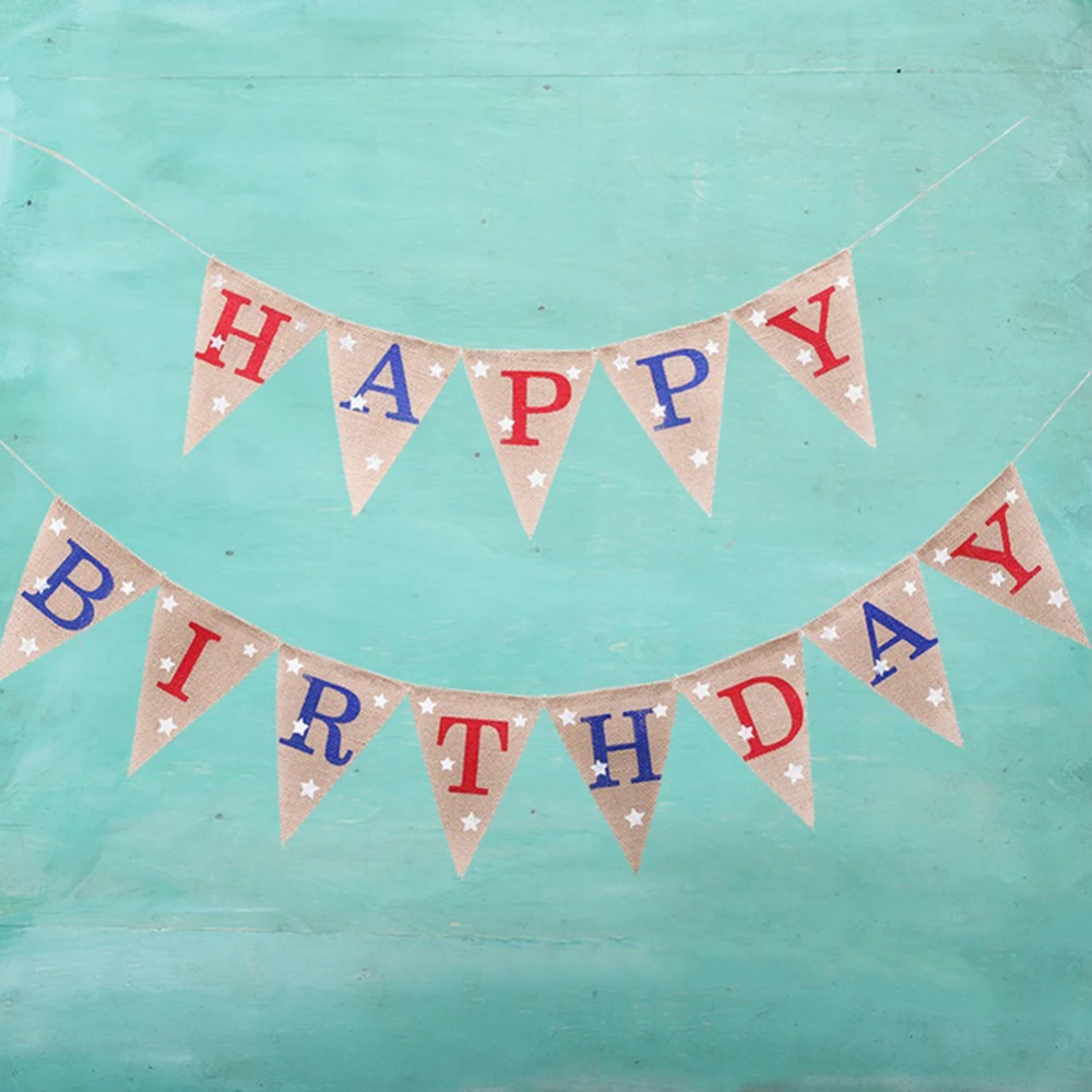 

2M HAPPY BIRTHDAY Banner Banner America Independence Day Garland Banner