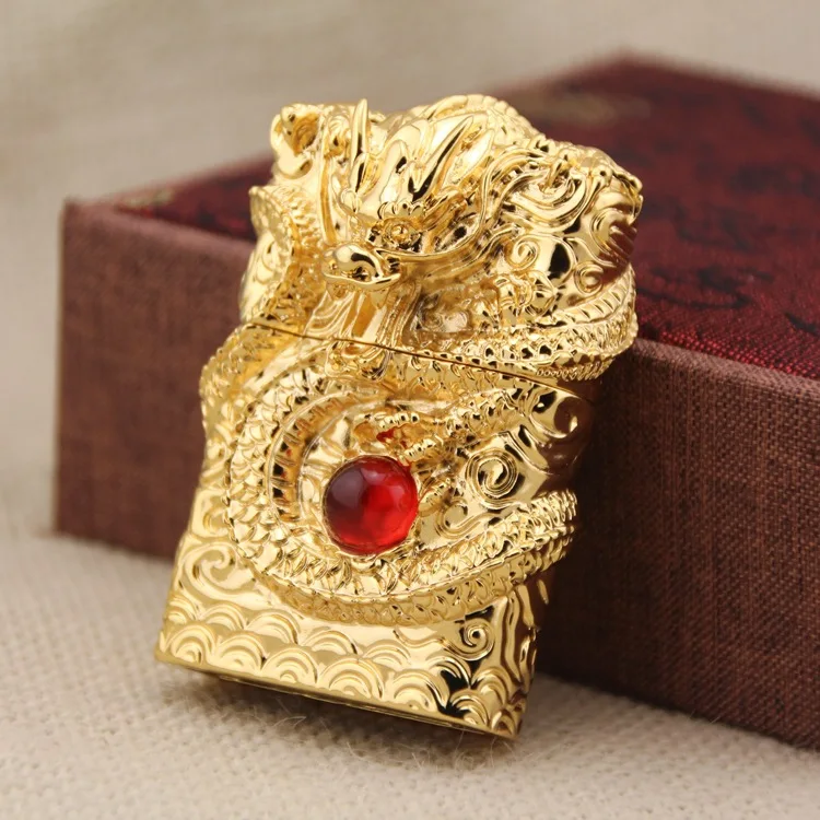 Cheef китайская золотистая Зажигалка Dragon Arc для сигарет заряжаемая от USB