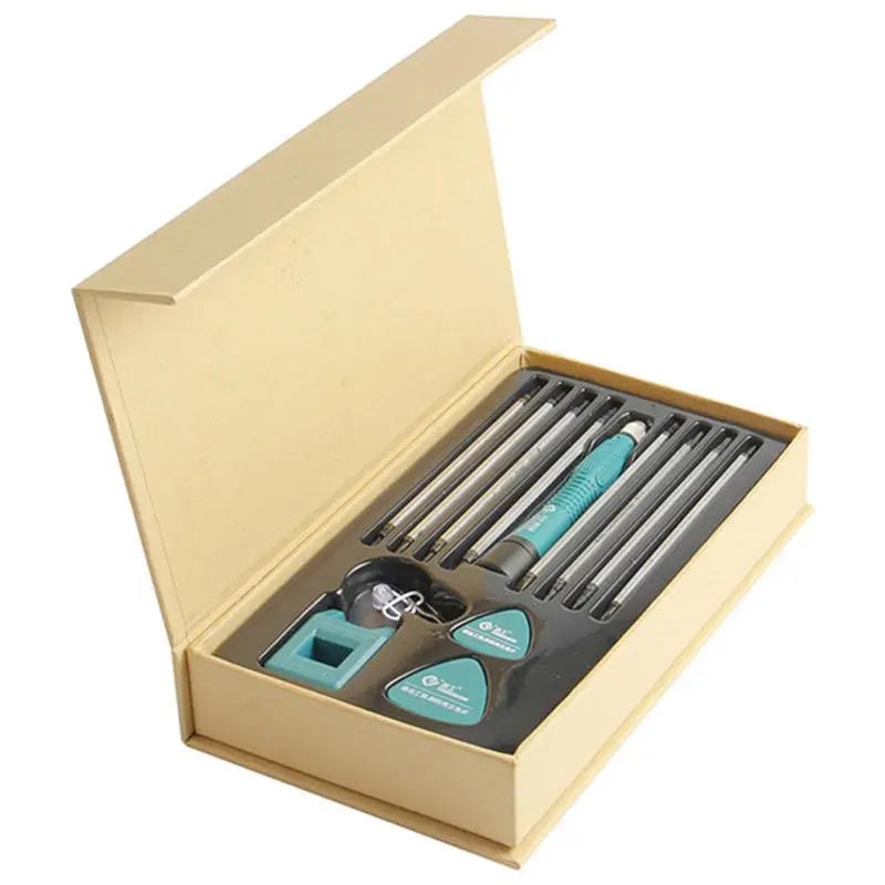 

PENGGONG 13 Pcs/Set Precision Screwdriver Bit Set Magnetic Phillips Torx For iPhone Laptop Smartphone Screwdriver Repair Tools