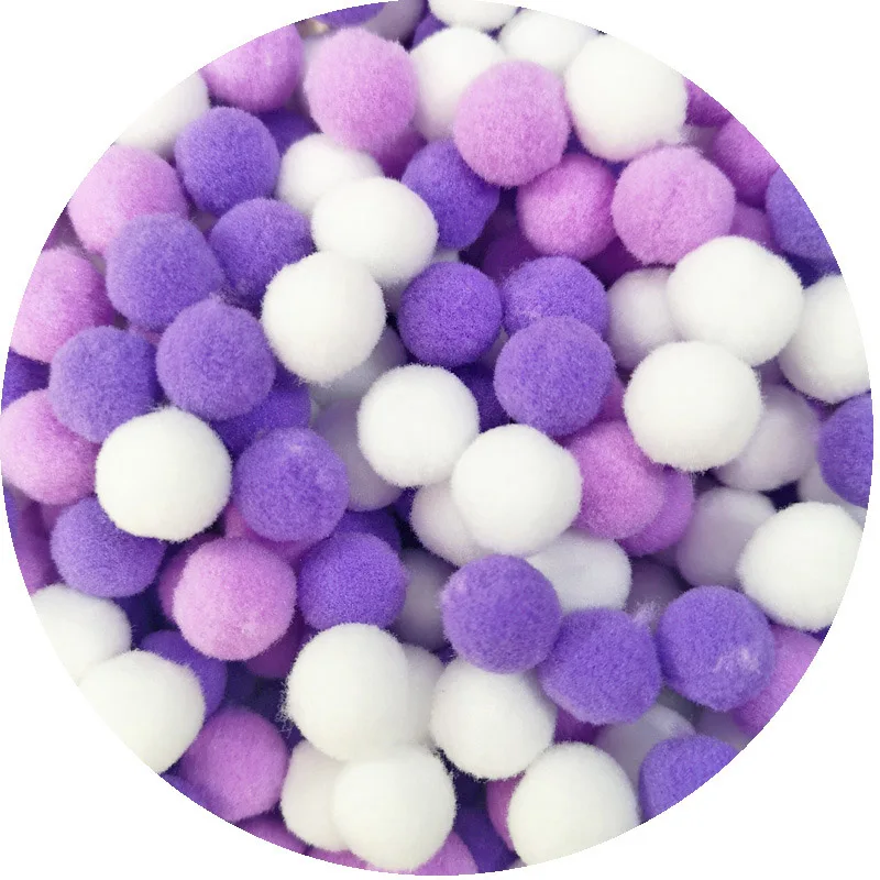 DIY снежные частицы грязи, аксессуары, детские игрушки, красочные эластичные бусины из пенопласта, маленькие шарики для волос, наполнитель слизи, поставки 15 мм - Цвет: Mix Purple