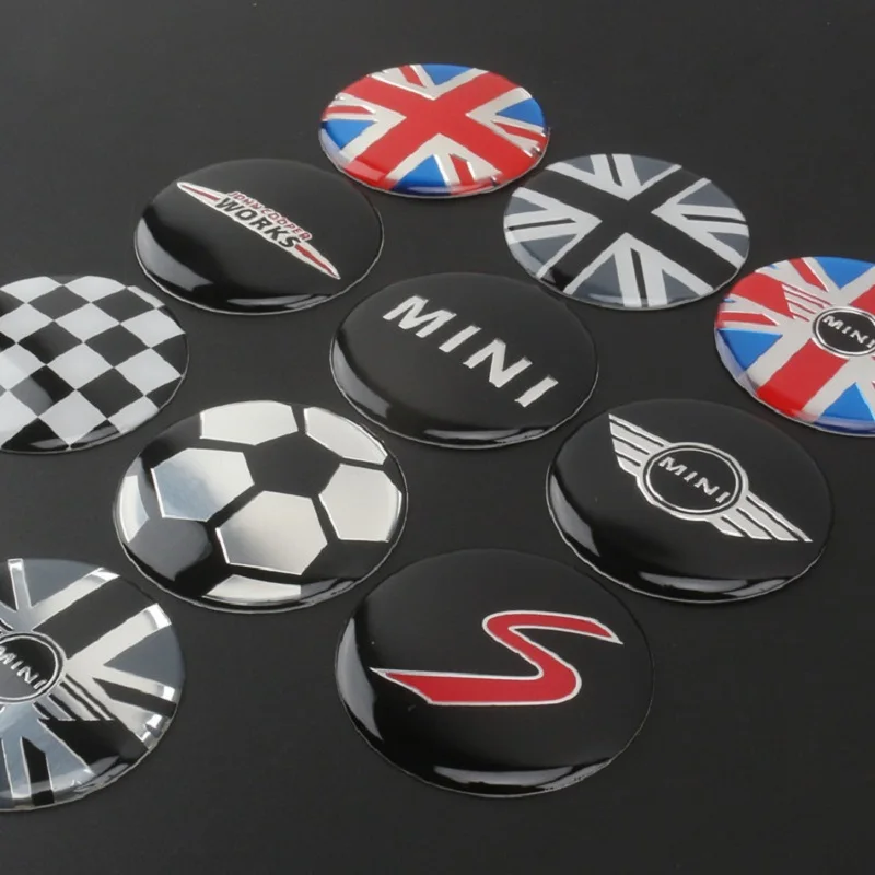 4pcs 52mm Car Logo Emblem Wheel Center Rim Hub Caps Cover Stickers For Mini Cooper R50 R52 R55 R56 R57 R58 R59 R60 Countryman