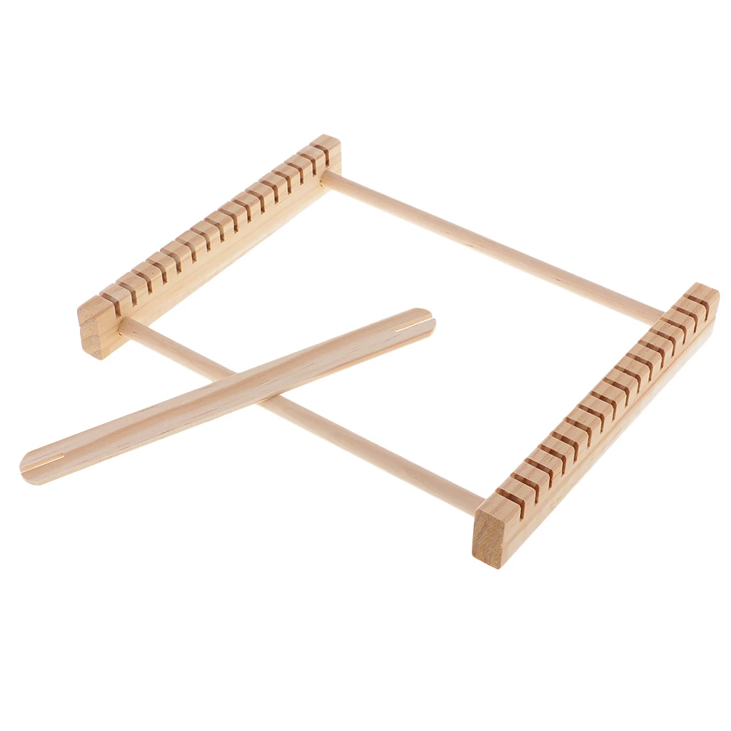 Children Kids Wooden Weaving Knitting Shuttle Loom Tapestry Hand-Knitted Machine DIY Craft Hand-Knitted Toys