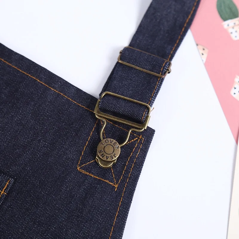 2020 Fashion work apron Denim women apron for Woman Restaurant work apron Pinafores Tablier adult apron Custom Logo