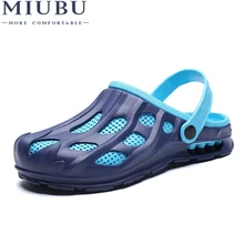 MIUBU 2019 New Summer Jelly Shoes Men Beach Sandals Hollow Slippers Men Flip Flops Light Sandalias Outdoor Summer Shoes Chanclas uexia new big size 36 45 men summer shoes beach lovers unisex flip flops mens slippers lighted sandalias outdoor chanclas hombre