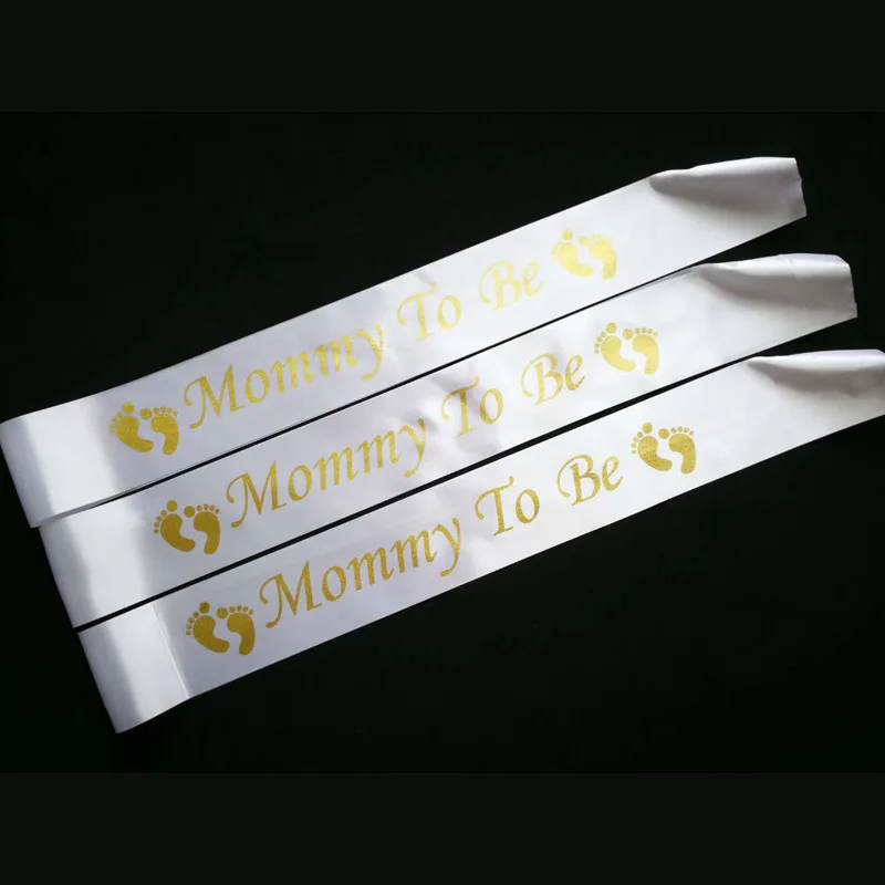 Mommy To Be Satin Ribbon Sashes Baby Shower Pink New Mommy Shoulder Strap Sash Party Gift Mother Favors Event Supplies DT45 (1)