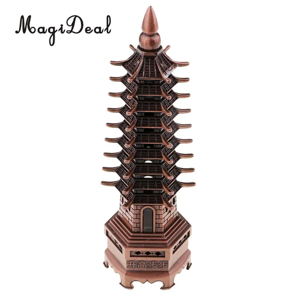 MagiDeal 7inch Chinese Fengshui Pagoda of Cultural Prosperity Model Sculpture Figurines Wenchang Tower Statue Home Decor Crafts