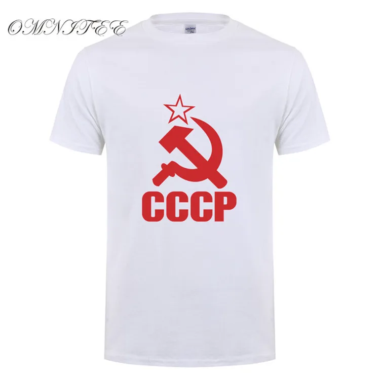 CCCP футболки для мужчин СССР КГБ человек футболка с коротким рукавом Россия футболки хлопок o-образным вырезом Топы OT-117