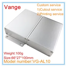 1 шт./лот Настенные распределительные ящики 66*27*100 мм 6063-T5 алюминиевый профиль корпус инструмента diy коробки для усилителя PCB