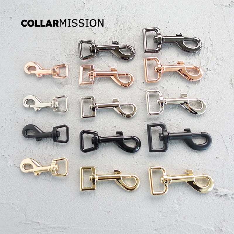 

10pcs/lot Metal buckle DIY cat dog leash 25mm webbing swivel snap hook backpack 15mm diy accessory 20mm durable hardness