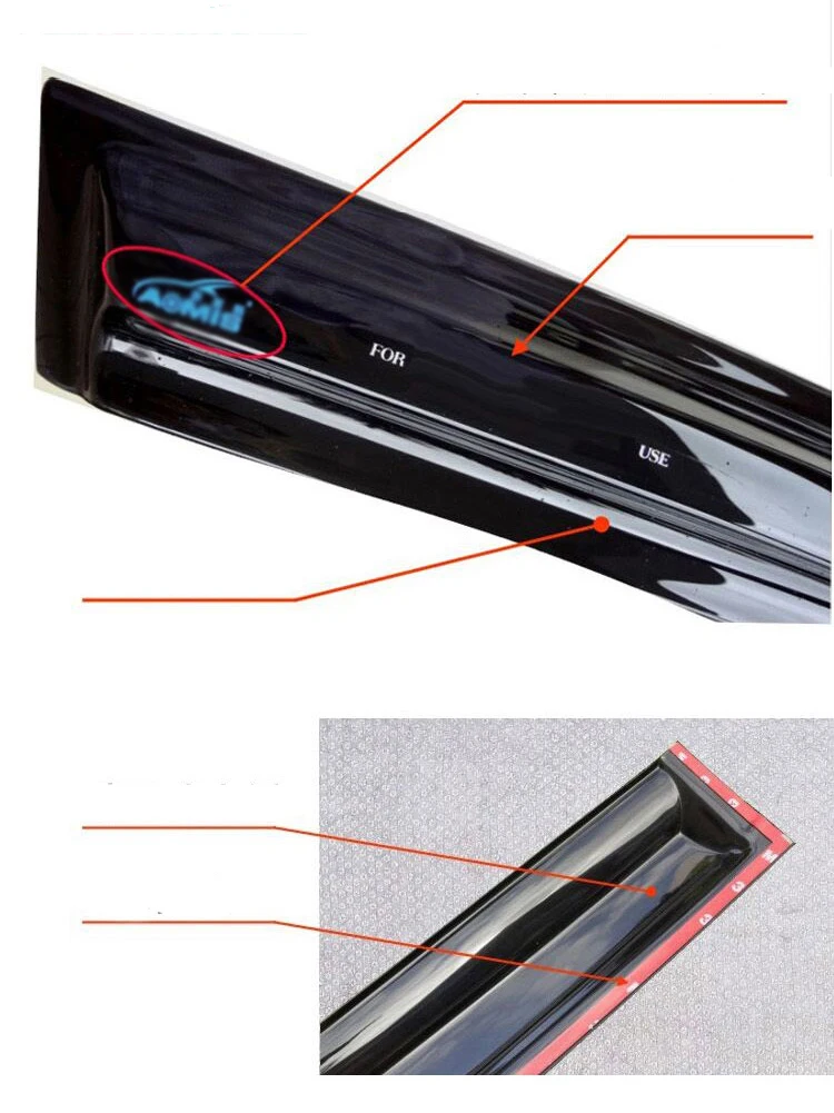 Jinke 4 шт. окна вентиляционные козырьки дождевик Темный солнцезащитный экран дефлекторы для Suzuki Swift 2013