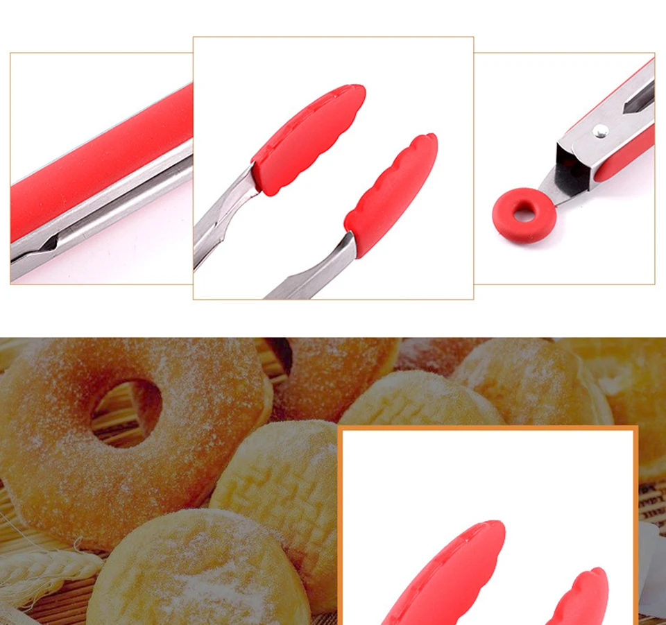 27 cm and 35cm Food Grade 100% Silicone food tong Kitchen Tongs utensil Cooking Tong clip Clamp Salad Serving BBQ tools15