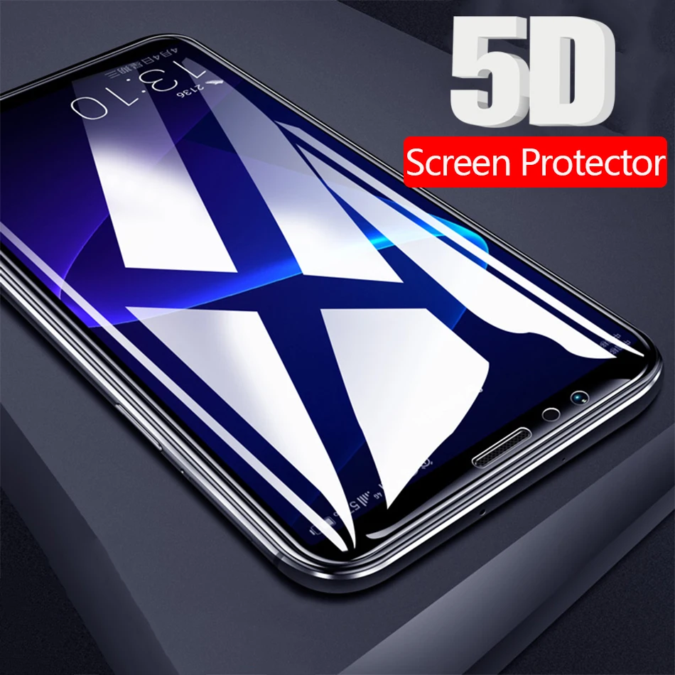 

5D Tempered Glass For Xiaomi Pocophone F1 Glass Screen Protector For Redmi Note 6 Pro on For Xiomi Mi A2 Lite 5 Plus 6A 8 Max 3