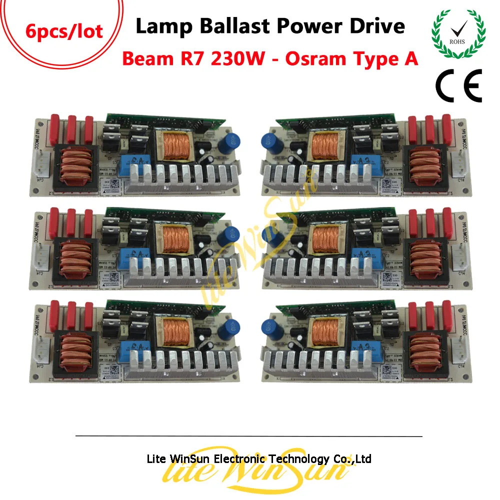 Litewinsune 6pcs Freeship Generic 7R 230W Lamp Ballast Sharpy Beam Lighting Power Supply | Лампы и освещение