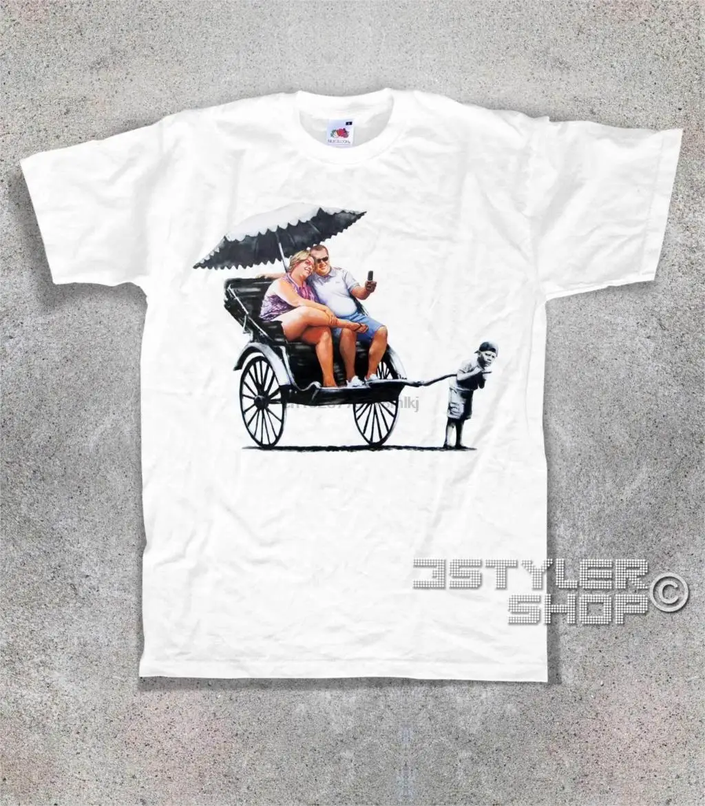 Футболка BANKSY Rickshaw rampage turismo Explosion street art London New York|Футболки| |
