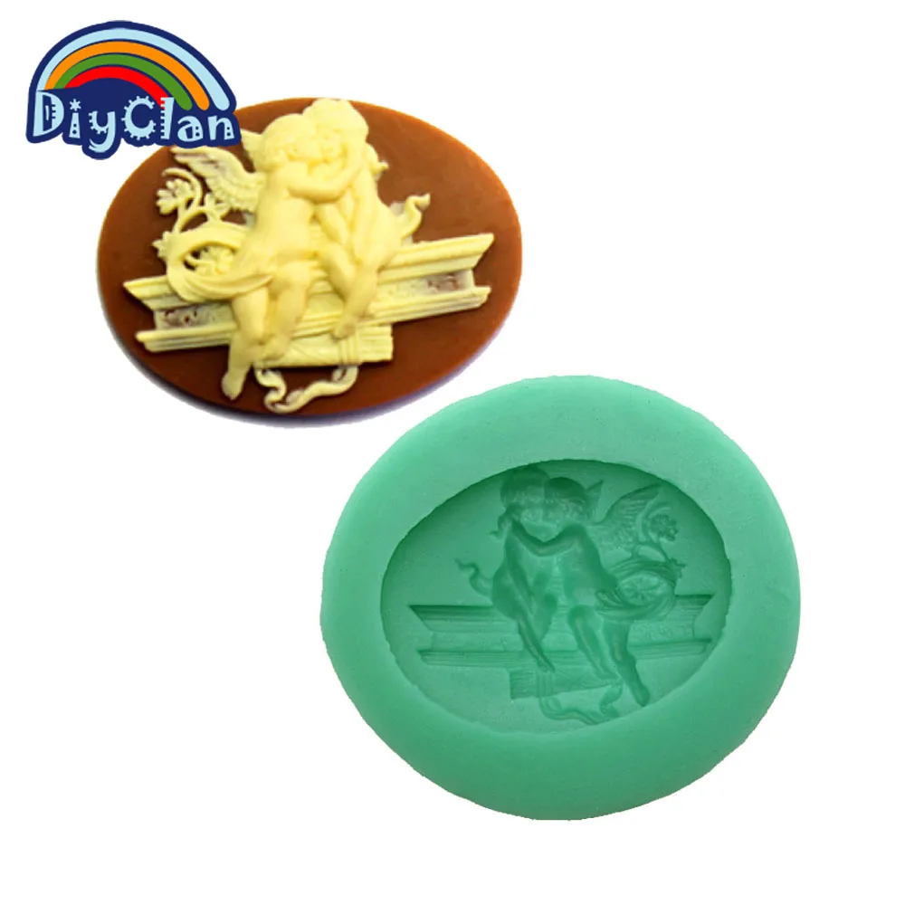 

New fondant mold mini resin angel style chocolate polymer clay sugar candy soap flakes mould kitchen F0002TS35