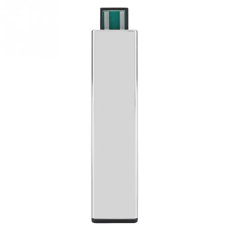 Мини-usb Зажигалка для сигарет, для курения, электронная перезаряжаемая, ветрозащитная, нажимная, зажигать сигарету, аксессуары - Цвет: Серебристый