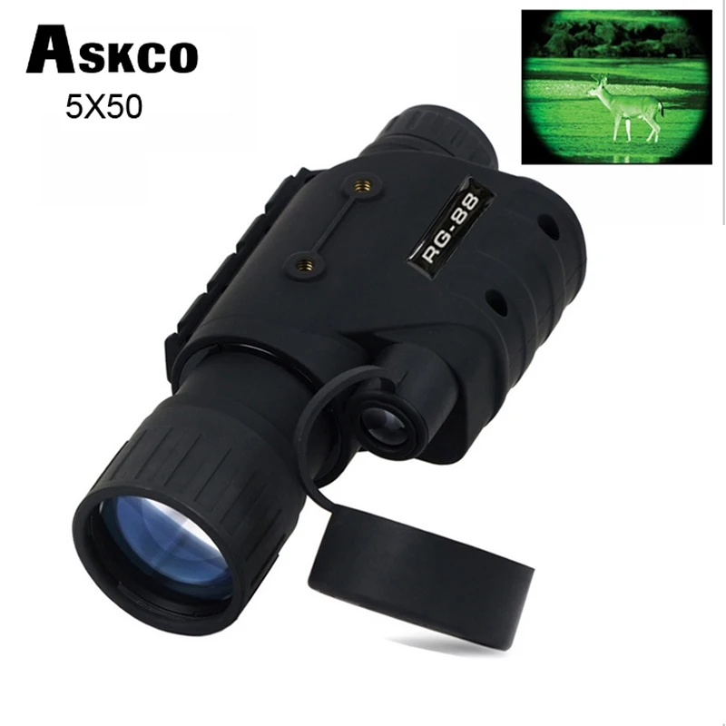 Askco Professional 5X50 Gen1 инфракрасное ночное видение Монокуляр Телескоп Сфера ИК очки для