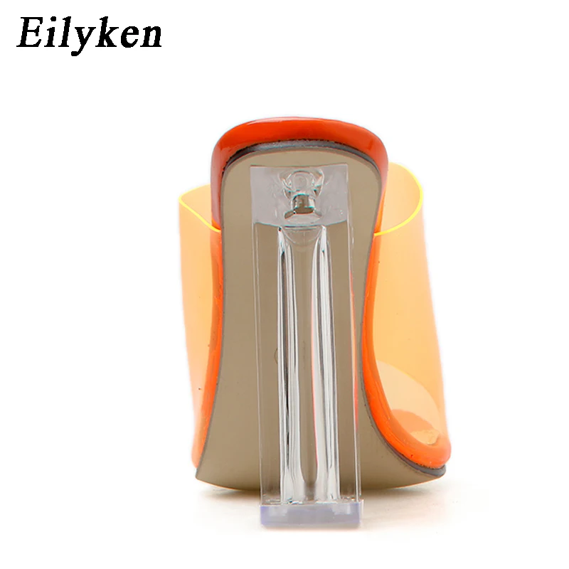 Eilyken/Новинка Прозрачные женские шлепанцы из пвх Пикантные вечерние туфли на