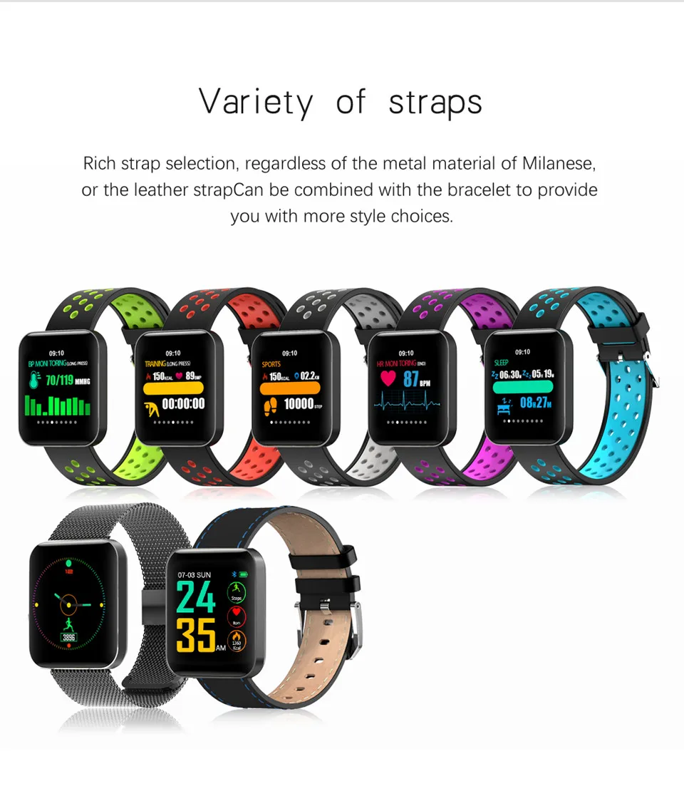 Приборы для измерения артериального давления Смарт часы сердечного ритма мониторы наручные сна мониторы ing трекер Smartwatch