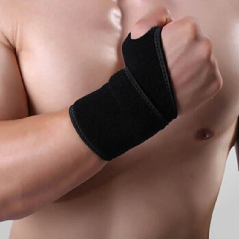 Professional elastic sports safety carpal tunnel tennis wrist bandage brace support free shipping (3)