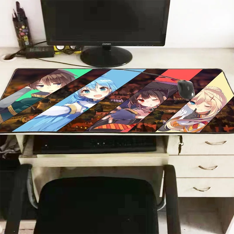  Mairuige Japan Anime Konosuba Megumin Large Size Mouse Pad Rubber PC Computer Gaming Mousepad Desk 