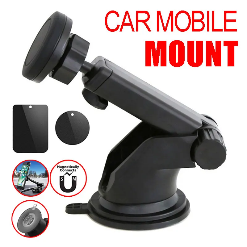 

Universal Mobile Phone Stand Holder For iPhone X/XS Magnetic Car Phone Holder For Samsung 360 Rotation Tablet Mount