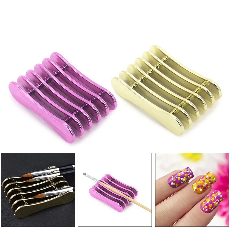 

1pcs 5 Grids Nails Penholder Nails Pen Carrier Manicure Tools Stand Holder HJL2019