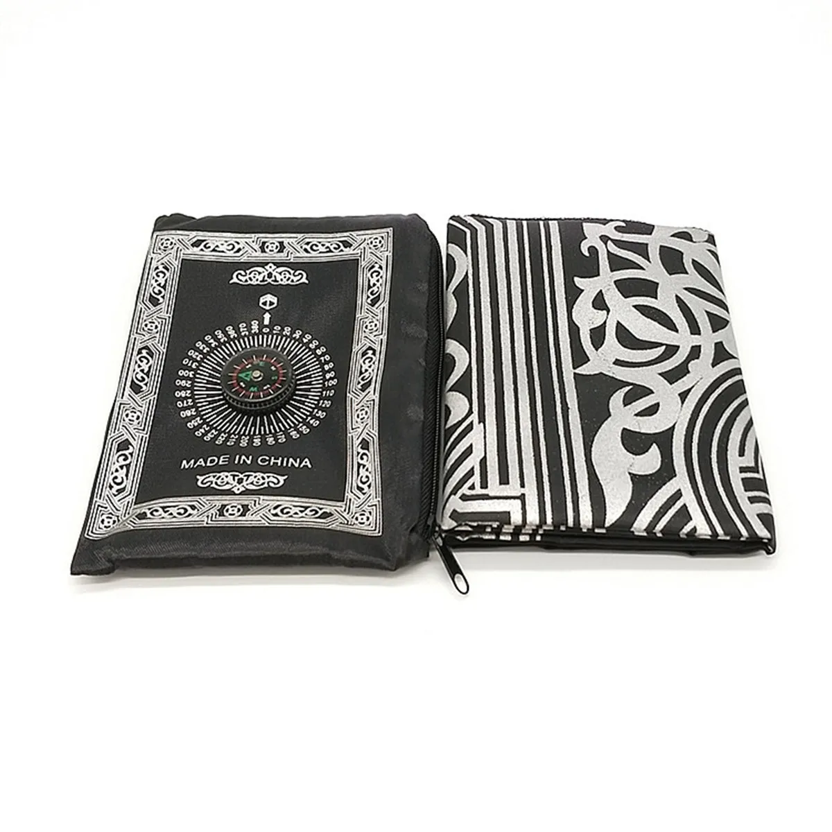 ИД Мубарак мусульманский молитвенный коврик коврики исламский путешествия одеяло с ковры Легкий ПВХ водостойкий угол 60*100 см портативный цвета - Цвет: Black