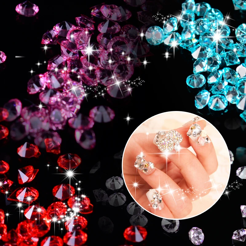 

12 Colors Nail Rhinestones 2mm Acrylic Nail Art Rhinestones Decoration For UV Gel Phone Laptop DIY Nail Tools