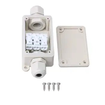 

IP65 Waterproof Cable Power Project Plastic Terminal Case Junction Box 3Ways P02-3 117 x 42 x 29mm