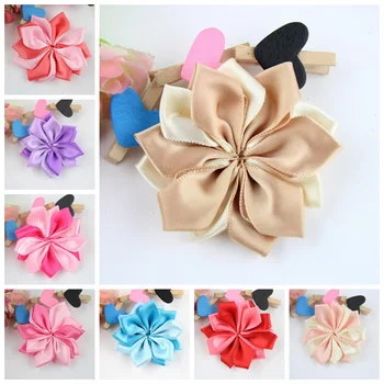 

50pcs/lot mini shabby satin chiffon flower,chiffon shabby rose trim,shabby chic flowers for baby headband hair Accessories