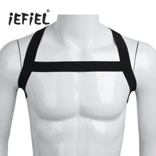 IEFiEL Мужская x-образная задняя эластичная плечевая Грудь Мышцы жгут ремень панк бондаж ремень хорошо мускулистый вид косплей костюмы