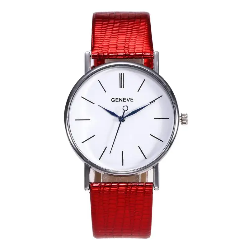 Зеркальные Модные женские наручные часы из высокотвердого стекла, аналоговые Кварцевые женские кварцевые часы унисекс, подарок# D - Цвет: Red
