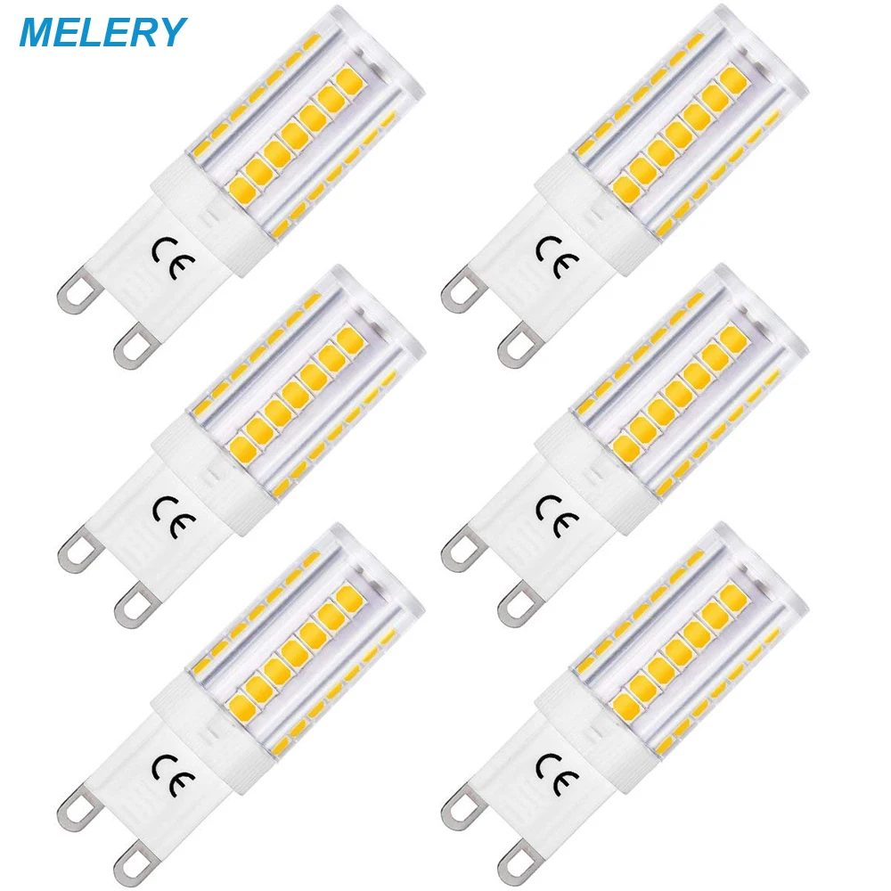 

LED Light Bulb G9 5W 40W Halogen Bulbs Equivalent 3000K Warm White 400LM Energy Saving 360 Degree Beam Angle Non Dimmable -6Pack