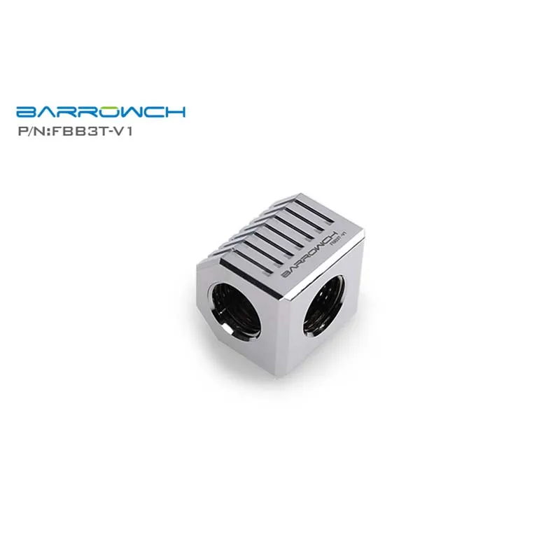 

Barrowch water cooler G1/4" X3 Metalic Cube adaptor - 3Way [Chrome silver] heatsink gadget
