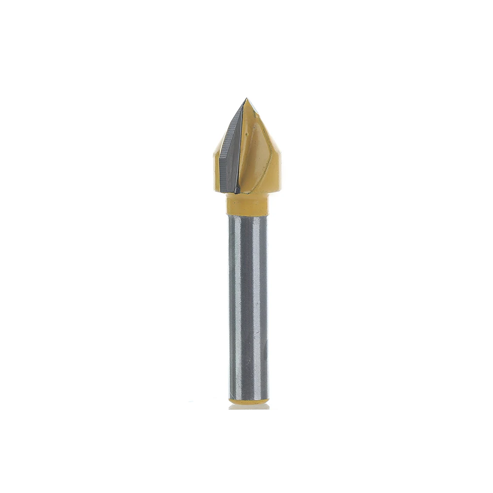 

1/4 Inch Shank 60 Degree V Groove Router Bit Carbide Tipped Hardwood Cutting Cutter Engraving Carving Cutting Tools 1pc