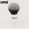 Yaqi 30mm Large Size Knot White Resin Handle Synthetic Hair Tuxedo Knot Men Shaving Brush ► Photo 1/5