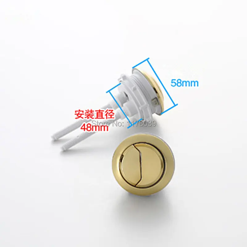 Installation Diameter 48mm toilet push buttons,Top diameter 58mm Round toilet dual push buttons,Toilet water tank Push Button