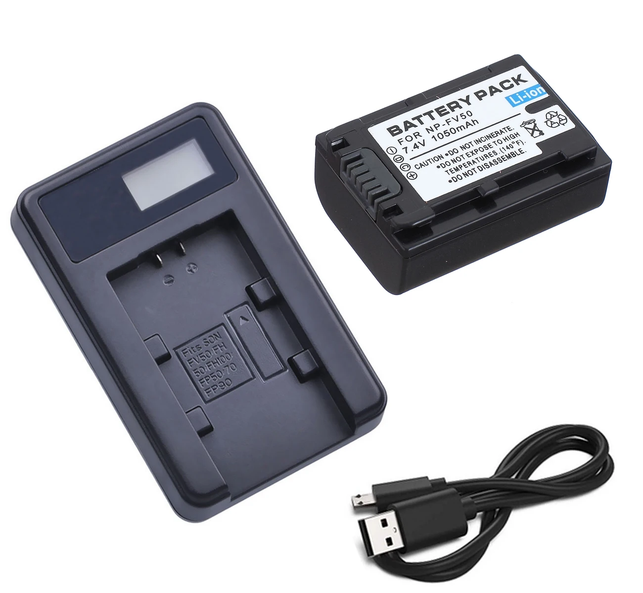 Аккумулятор+ зарядное устройство для видеокамеры sony DCR-SX20E, SX21E, SX22E, SX33E, SX43E, SX44E, SX45E, SX53E, SX63E, SX65E, SX73E, SX83E, SX85E Handycam - Цвет: Battery and ChargerD