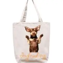 Joyloading Холст мультфильм 3D собака Дизайн многоразовые Бакалея хозяйственная сумка на молнии Застежка складная сумка