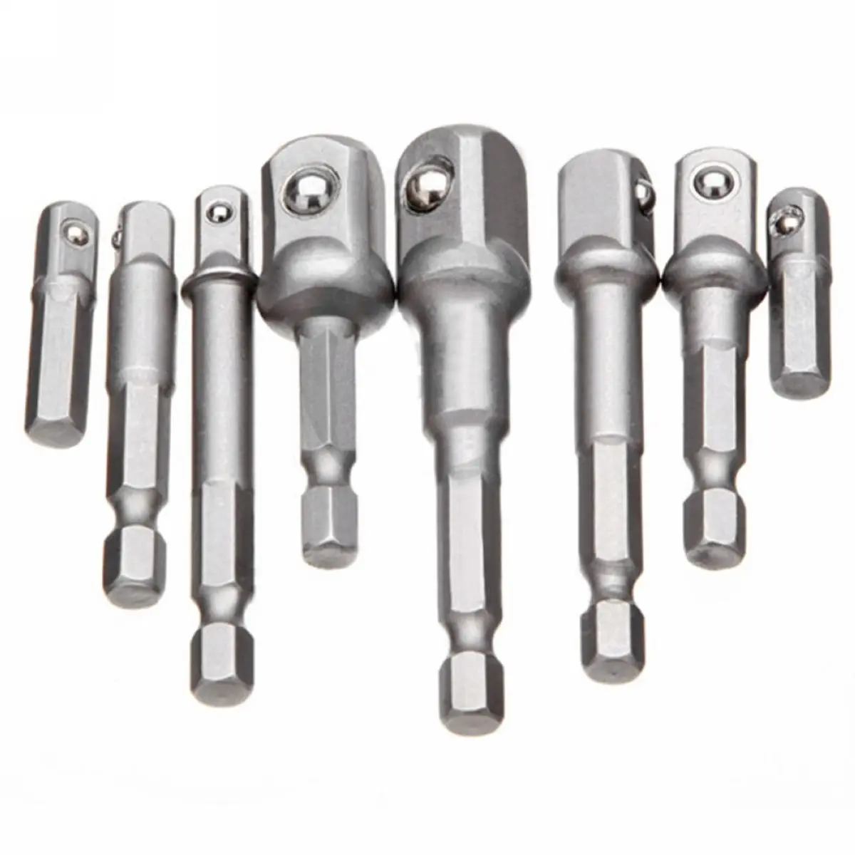 DWZ 8pcs Socket Bits Adapter Set Hex Drill Nut Driver Power Shank 1/4